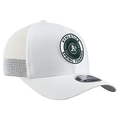 Men's New Era White Athletics 2026 Spring Training Fan Pack 9SEVENTY Adjustable Trucker Hat