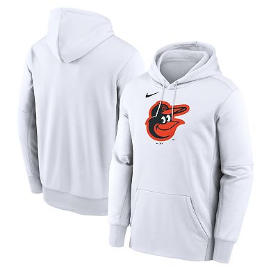 Men's Nike White Baltimore Orioles Logo Club Hoodie
