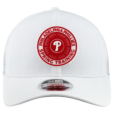 Men's New Era White Philadelphia Phillies 2026 Spring Training Fan Pack 9SEVENTY Adjustable Trucker Hat