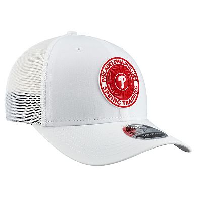 Men's New Era White Philadelphia Phillies 2026 Spring Training Fan Pack 9SEVENTY Adjustable Trucker Hat