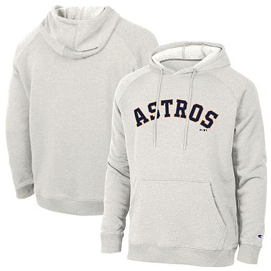 Men's Champion Heather Gray Houston Astros Triumph Tri-Blend Hoodie