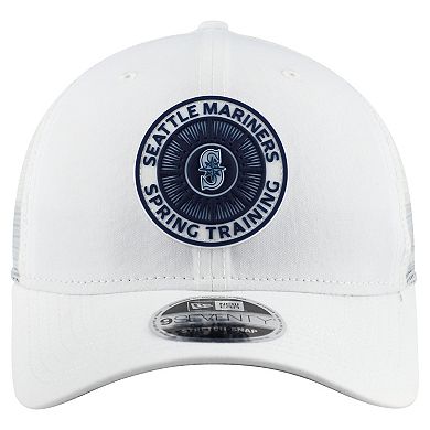 Men's New Era White Seattle Mariners 2026 Spring Training Fan Pack 9SEVENTY Adjustable Trucker Hat
