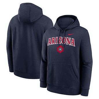Men's Nike Navy Arizona Wildcats Space Basketball Club Fleece Hoodie