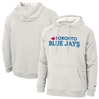 Men's Champion Heather Gray Toronto Blue Jays Triumph Tri-Blend Ragland Hoodie