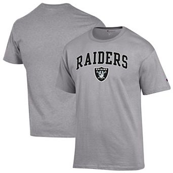 Men's Champion Gray Las Vegas Raiders Arch Over Logo T-Shirt