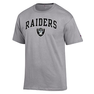 Men's Champion Gray Las Vegas Raiders Arch Over Logo T-Shirt