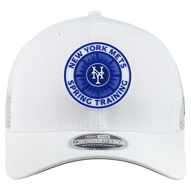 Men's New Era White New York Mets 2026 Spring Training Fan Pack 9SEVENTY Adjustable Trucker Hat