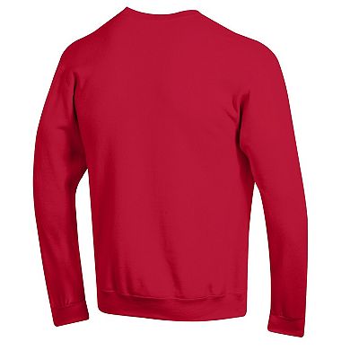 Men's Champion Red Los Angeles Angels Heart & Soul Powerblend Sweatshirt