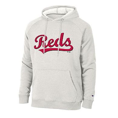 Men's Champion Cream Cincinnati Reds Triumph Tri-Blend Hoodie