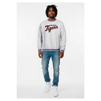 Men's Champion Heather Gray Detroit Tigers Reverse Weave Sweatshirt