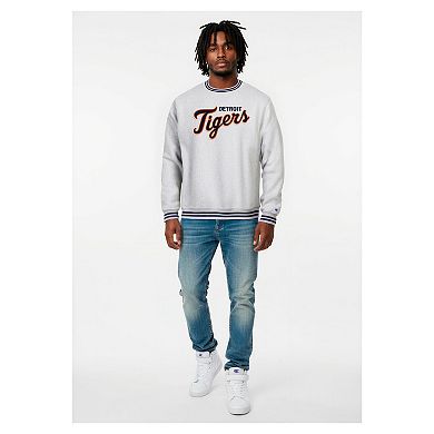 Men's Champion Heather Gray Detroit Tigers Reverse Weave Sweatshirt