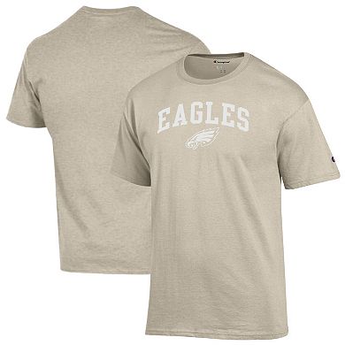 Men's Champion Oatmeal Philadelphia Eagles Jersey T-Shirt