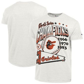 Men's Champion White Baltimore Orioles Winning Tradition Cooperstown Tri-Blend T-Shirt
