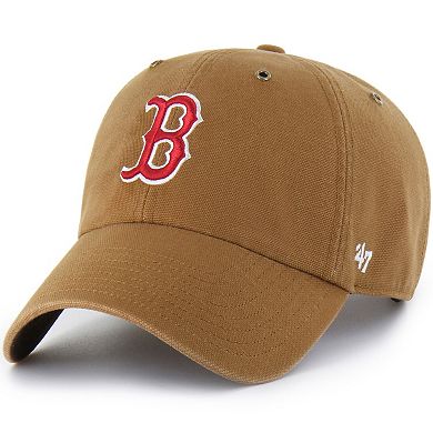 Men's Carhartt x '47 Brown Boston Red Sox Clean Up Adjustable Hat