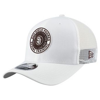 Men's New Era White San Diego Padres 2026 Spring Training Fan Pack 9SEVENTY Adjustable Trucker Hat