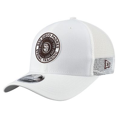 Men's New Era White San Diego Padres 2026 Spring Training Fan Pack 9SEVENTY Adjustable Trucker Hat