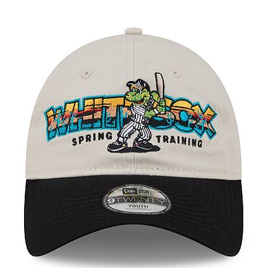 Youth New Era Stone/Black Chicago White Sox 2026 Spring Training Fan Pack Batter 9TWENTY Adjustable Hat