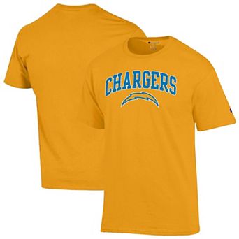Men's Champion Gold Los Angeles Chargers Arch Over Logo T-Shirt