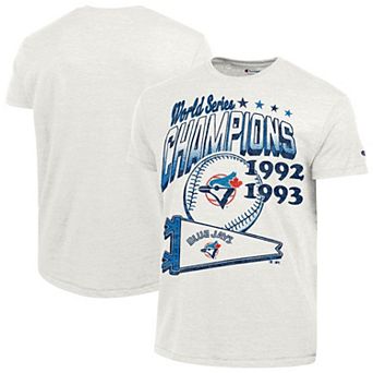 Men's Champion White Toronto Blue Jays Winning Tradition Cooperstown Tri-Blend T-Shirt