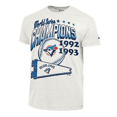 Men's Champion White Toronto Blue Jays Winning Tradition Cooperstown Tri-Blend T-Shirt
