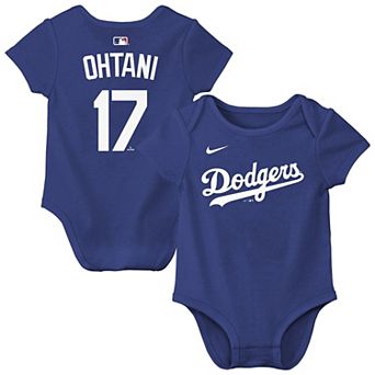 Newborn & Infant Nike Shohei Ohtani Royal Los Angeles Dodgers Name & Number Bodysuit
