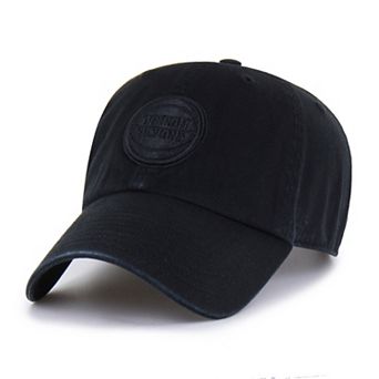 Men's '47 Detroit Pistons Black on Black Clean Up Adjustable Hat