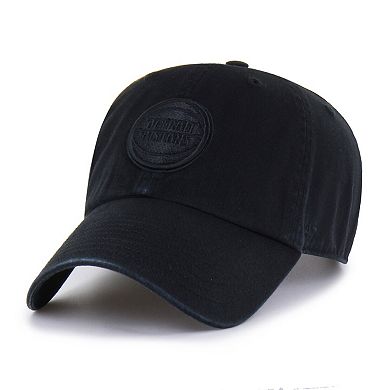 Men's '47 Detroit Pistons Black on Black Clean Up Adjustable Hat