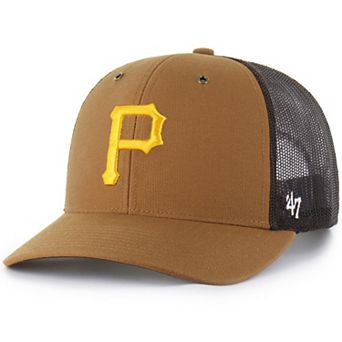 Men's Carhartt x '47 Brown Pittsburgh Pirates Trucker Adjustable Hat