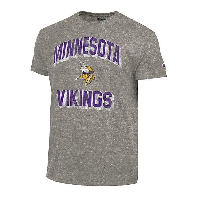 Men's Champion Heather Charcoal Minnesota Vikings Ultimate Tri-Blend T-Shirt