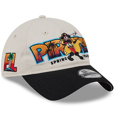 Youth New Era Stone/Black Pittsburgh Pirates 2026 Spring Training Fan Pack Batter 9TWENTY Adjustable Hat