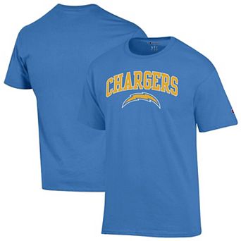 Men's Champion Powder Blue Los Angeles Chargers Arch Over Logo T-Shirt