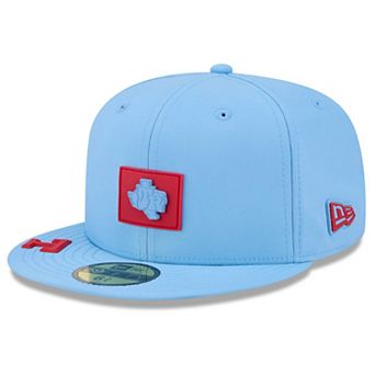 Men's New Era Light Blue Texas Rangers 2026 Clubhouse Alternate 59FIFTY Fitted Hat