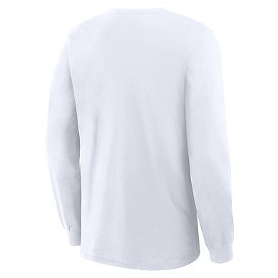 Men's Fanatics White Athletics Lock-Up Legacy Long Sleeve T-Shirt