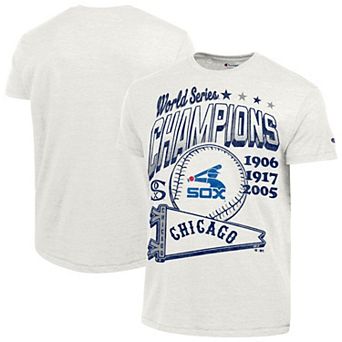 Men's Champion White Chicago White Sox Winning Tradition Cooperstown Tri-Blend T-Shirt