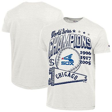 Men's Champion White Chicago White Sox Winning Tradition Cooperstown Tri-Blend T-Shirt