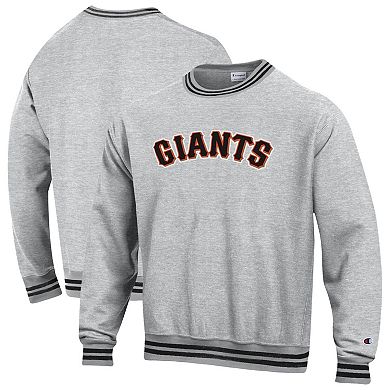 Men's Champion Heather Gray San Francisco Giants Reverse Weave Sweatshirt