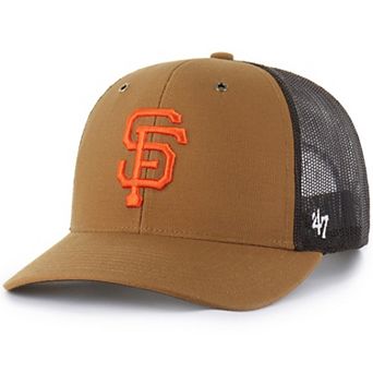 Men's Carhartt x '47 Brown San Francisco Giants Trucker Adjustable Hat