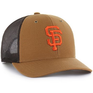 Men's Carhartt x '47 Brown San Francisco Giants Trucker Adjustable Hat