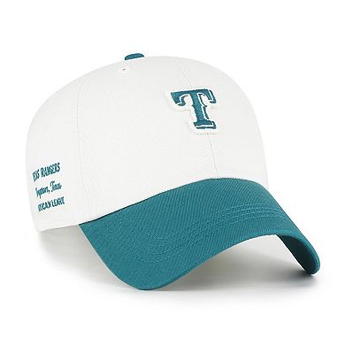 Men's '47 White/Teal Texas Rangers Contemporary Tonal Clean Up Adjustable Hat