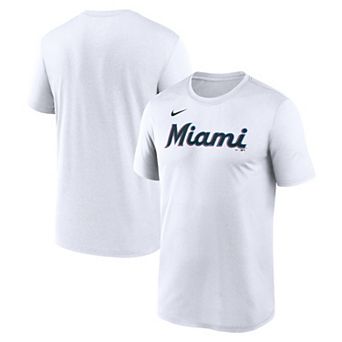 Men's Nike White Miami Marlins New Legend Wordmark Dri-FIT T-Shirt
