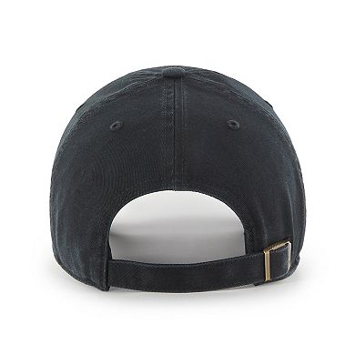 Men's '47 Oklahoma City Thunder Black on Black Clean Up Adjustable Hat