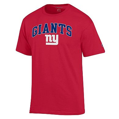 Men's Champion Red New York Giants Arch Over Logo T-Shirt