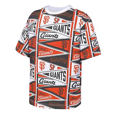 Youth Outerstuff Orange San Francisco Giants All-Over Pennant T-Shirt