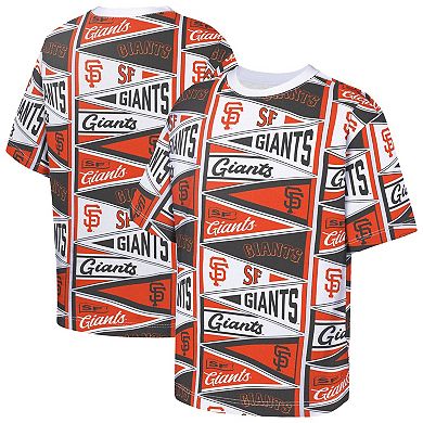 Youth Outerstuff Orange San Francisco Giants All-Over Pennant T-Shirt