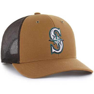 Men's Carhartt x '47 Brown Seattle Mariners Trucker Adjustable Hat
