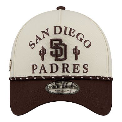 Men's New Era Cream San Diego Padres 2026 Spring Training Fan Pack Rope A-Frame 9FORTY Adjustable Hat