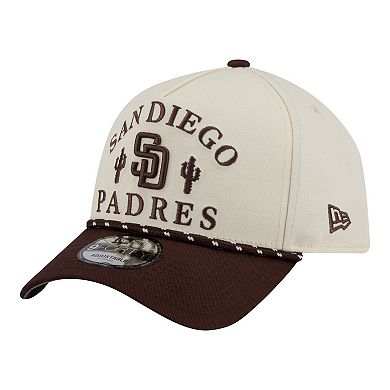 Men's New Era Cream San Diego Padres 2026 Spring Training Fan Pack Rope A-Frame 9FORTY Adjustable Hat