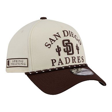 Men's New Era Cream San Diego Padres 2026 Spring Training Fan Pack Rope A-Frame 9FORTY Adjustable Hat