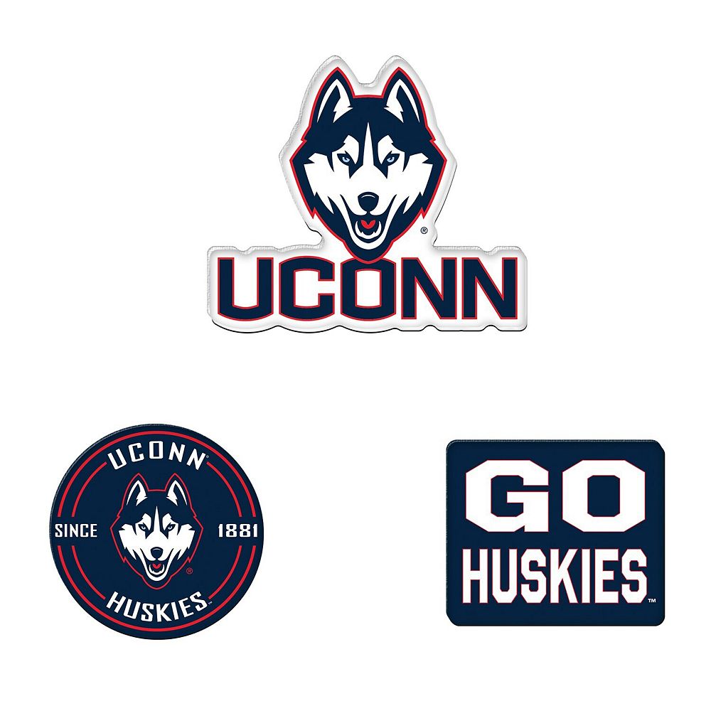 WinCraft UConn Huskies 3-Pack Premium Fridge Magnet Set