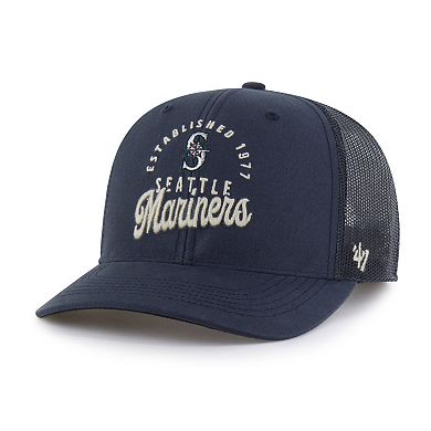 Men's '47 Navy Seattle Mariners Pitstop Trucker Adjustable Hat